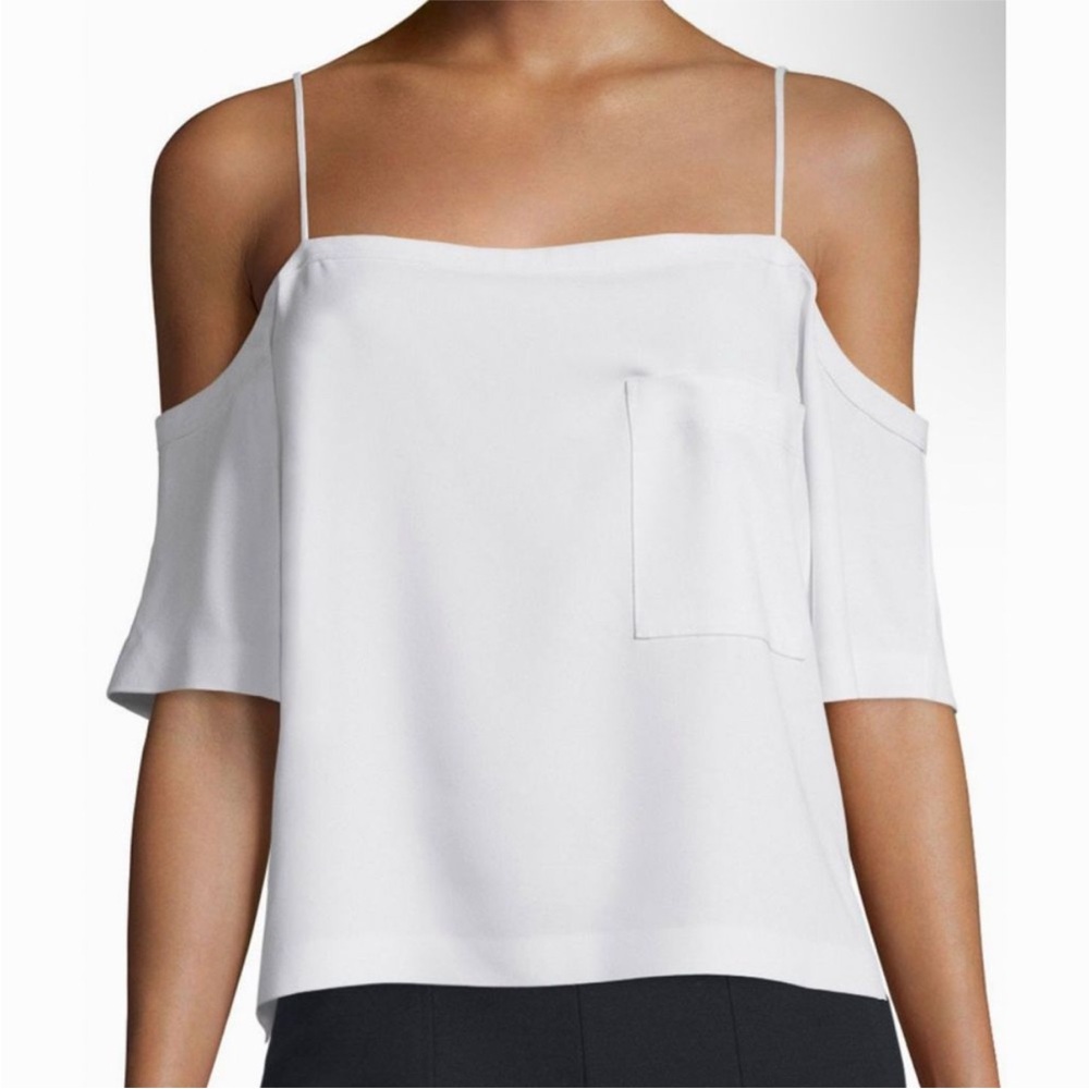 Alexander Wang White Cold Shoulder Blouse